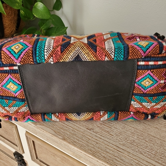 **SUMMER SPECIAL** HLV Cranberry black leather Boho bag - Picture 7 of 9